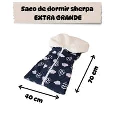 saco de bebe extra grande EXG porta bebe com ziper quentinho e macio