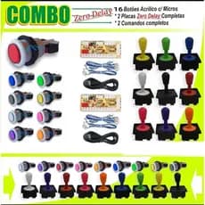 Kit Fliperama arcade video game completo para 2 jogadores
