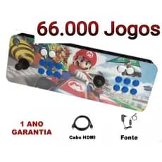 Fliperama Portátil controle duplo 66000 Jogos, 1 ano garantia