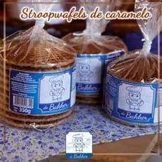 Kit 2 pcts Stroopwafel - 20 unidades - biscoito holandês recheado de caramelo - 700 gramas