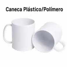 KIT 10 CANECAS PLÁSTICO POLÍMERO PARA SUBLIMAÇÃO 325ML BRANCA SUPER PREMIUM