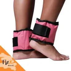 Caneleira Com Peso 1kg Par Rosa Tornozeleira Treino Exercício Crossfit Fitness Academia Musculação