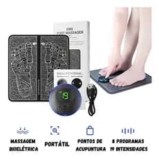 Tapete Massageador Elétrico Massageador Pés Digital Automático Fisioterapia Relaxamento Muscular