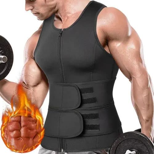 Cinta Abdominal Masculina Modelador Corporal Power Colete Ajustável Redutor De Cintura Sauna Queima Gordura Seca Barriga