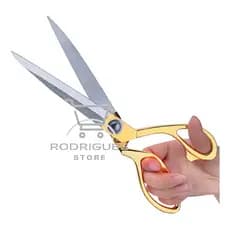 Tesoura Uso Profissional Dourada para Costureira /Tapeceiro Forjada Alfaiate Crina 8,5 Polegadas -  21cm