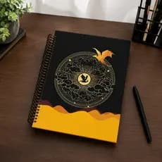 Caderno Quarta asa Espiral preto - Caderno universitário Quarta Asa  - 10 Matérias