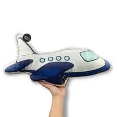 Almofada 3D avião decorativa quarto meninos e bebês