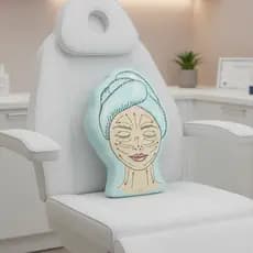 Almofada 3D rosto com linhas para botox decoração de clinica