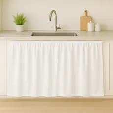 Cortina para Pia Cozinha 2 80m ou 1,40m x 0,80m Tecido Oxford Resistente Elegante Decorativa