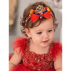 Tiara infantil bebê branca de neve