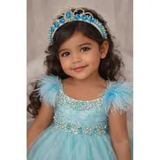 Tiara infantil Jasmine com coroa.