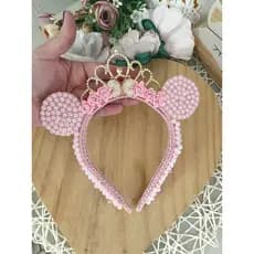 Arco tiara infantil Minnie Realeza