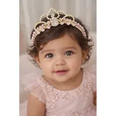 Tiara infantil Coroa realeza com pedras.