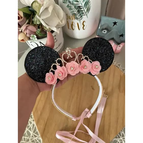 Tiara infantil Minnie Flores.
