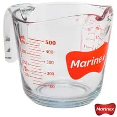 Jarra Medidora Marinex De Vidro 500 ml Jarro De Medição Com Alça E Bico Direcionador