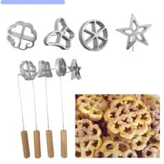 Kit 4 Formas Para Filhoses Rosettes Em Alumínio Fundido FilhosE