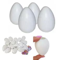 kit 80 Casquinhas de Ovos de Páscoa Coloridas E Brancas de Plástico com adesivo