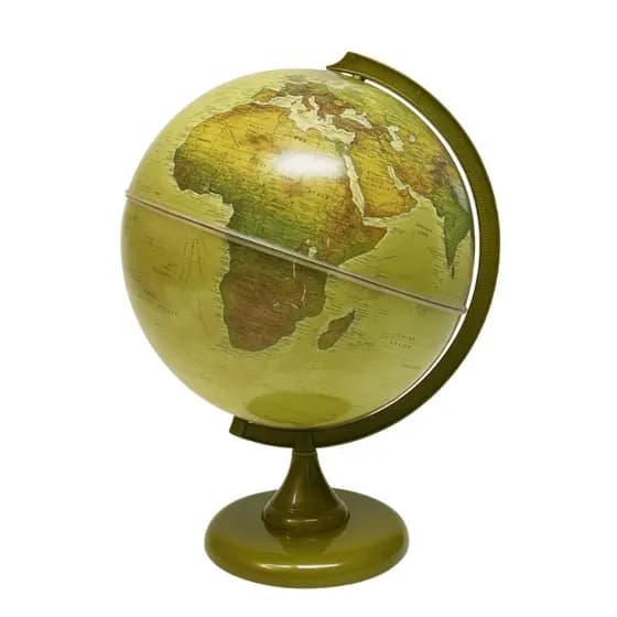 Globo Terrestre Histórico Físico Político 30cm Iluminado LED Branco Educativo Decorativo Base Giratória