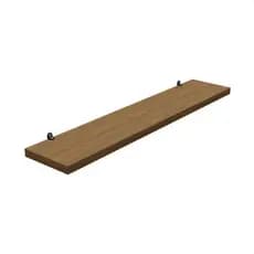 1 Prateleira Freijó 50X10 Com Suporte Flutuante Mdf  Organizadora Decoração Cozinha Quarto Banheiro