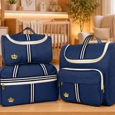 Kit Classic Marinheiro  Bolsas Maternidade De cor azul Marinho 03 peças