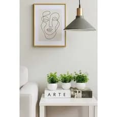 Vasinhos Decorativos Branco Redondo Com Plantas - 3 Vasos