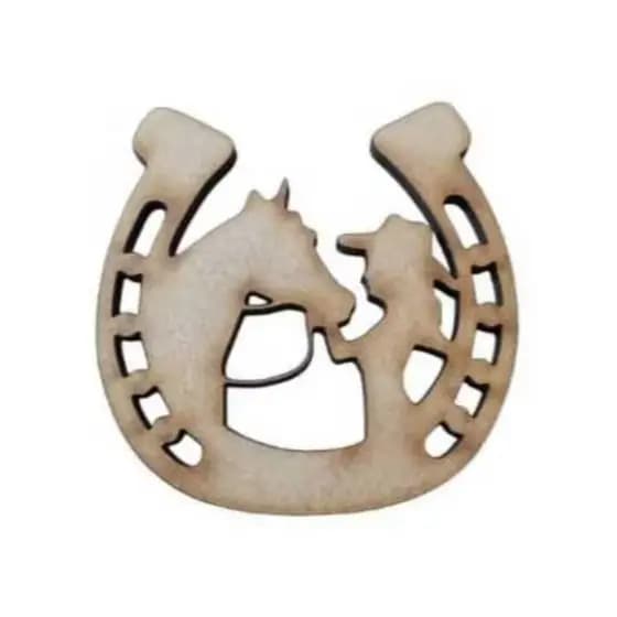 Aplique boiadeira mdf 3mm kit com 30 unid para artesanatos e decorações