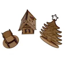 Kit casinha natalina para decoração de natal