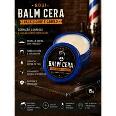 NOGI Barber Balm Cera modeladora Acabamento natural Fixação forte Definição Longa Sucesso de vendas duração Sem brilho