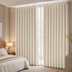 Cortina Elegance Micropercal Para Quarto e Sala 5,00 x 2,50 Ilhós Cromado e Bainha - Branco