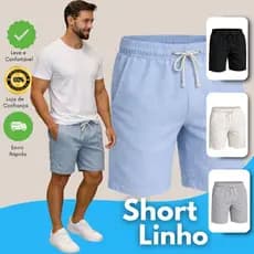 Short Linho Masculino Básico