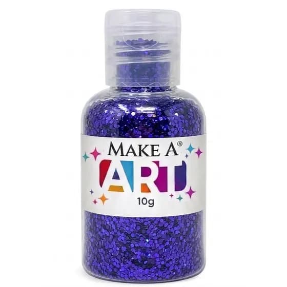 Glitter Azul Fino Opera Unhas Resina Maquiagem Vela 10 gramas