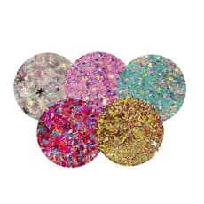 Glitter Flocado Holográfico Resina Vela Unhas Maquiagem 10g