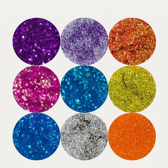 Glitter Flocado Mini Confetes Unhas, Slime, Resina, Maquiagem 10g