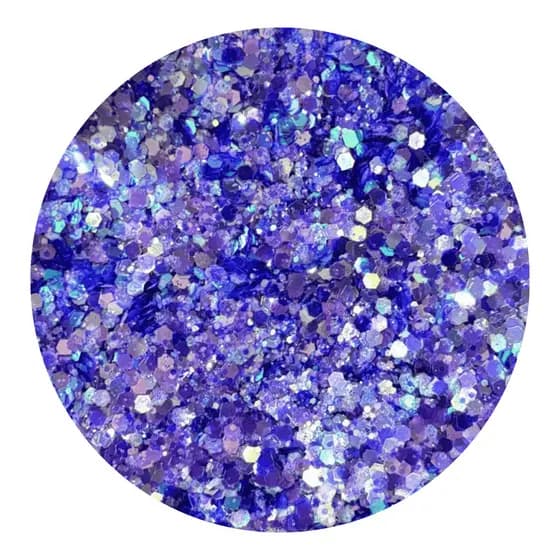 Glitter Flocado Roxo Holográfico Resina Vela Unhas 10 gramas