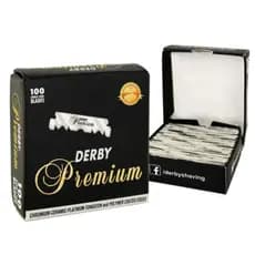 Lamina Para Barbear Derby Premium C/100 Cortadas