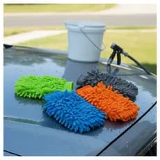 Kit 2 Luva Microfibra Lava Carro Multiuso Dupla Face Limpeza Sem Arranhões