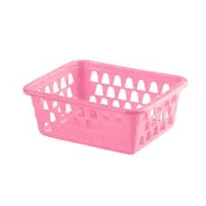 Kit 6 12 24 Cestos Rosa Organizador Gaveta Cozinha Escritório Armário Lavanderia P (12x16)