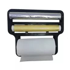 Suporte Triplo De Parede Para Rolos Porta Papel Toalha Alumínio Filme Utensílios Panos