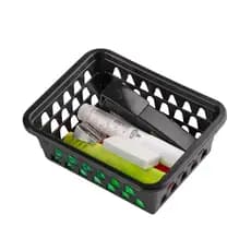 Kit C/ 20 Cestos Organizador Pequeno 16x12x6Cm Preto Azul