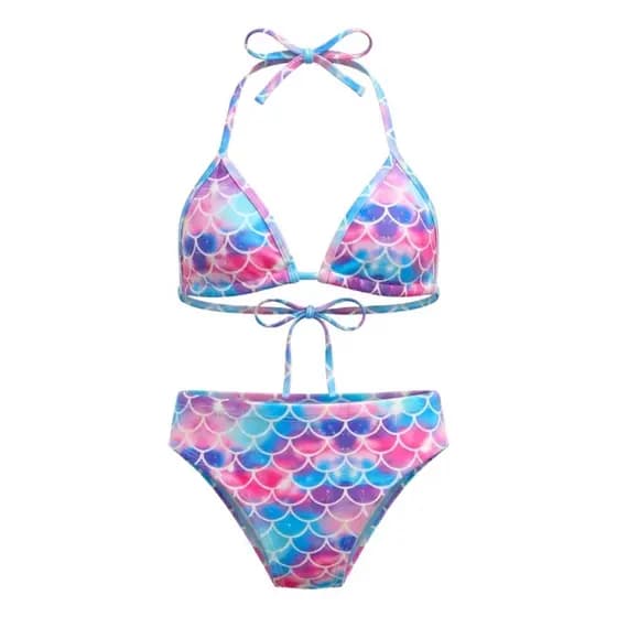 Conjunto de Biquíni Cortininha 10 ao 16 Infantil e Juvenil Moda Praia Piscina Verão Menina