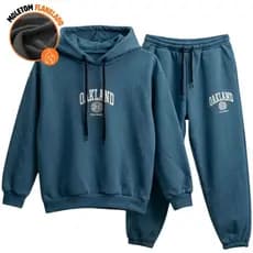Conjunto Moletom Infantil Masculino Flanelado Grosso Com Capuz Roupa De Frio Juvenil Tam 10 Ao 16