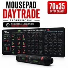 Mouse Pad Grande Day Trade Profissional Candle Stick Antiderrapante Figuras Bolsa de Valor Gamer