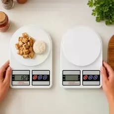 Kit 2 Balança Digital Dieta Cozinha 10kg Alta Precisão Culinária Confeitaria Profissional + Pilhas