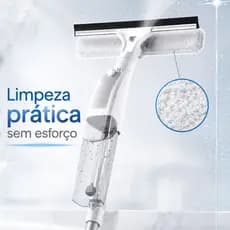 Rodo Spray Mop Limpa Vidros Janelas Mágico 2 em 1 Profissional 1 Refil Algodão Reutilizavél