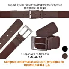 Cinto masculino casual masculino Modelador em elástico ajustável couro legitimo dia a dia nao aperta barriga