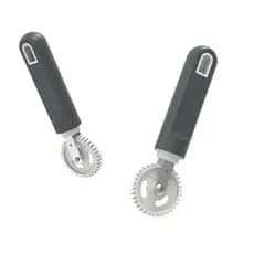 Kit 2 carretilha fecha bem massas pastel ravioli tortei salgados profissional 15 cm - kit 2 unidades