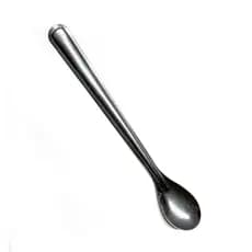 Kit 6 colher inox 18,3cm longa para drinks sucos mojitos cappuccino copos altos