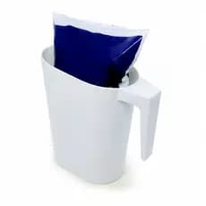Suporte porta saquinho leite iogurte plástico PP BPA free caneco para servir organizador de cozinha