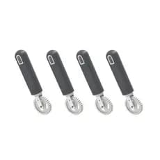 Kit 4 carretilha fecha bem massas pastel ravioli tortei salgados profissional 15 cm - Kit 4 unidades
