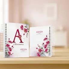 AGENDA 2026 - COLEÇÃO FLORAL - PERSONALIZADA C/ NOME - MIOLO COLORIDO - 1DPP